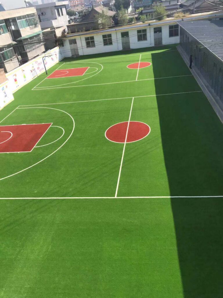 China Artificial Grass Factory Project basket ball 2 China Artificial Grass Manufacturer Project cases