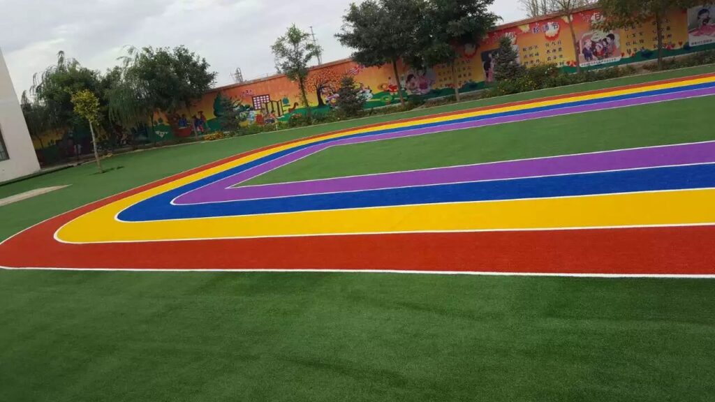 China Artificial Grass Factory Project garden China Artificial Grass Manufacturer Project cases